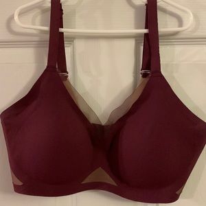 Honeylove CrossOver bra, burgundy, size M, used like new